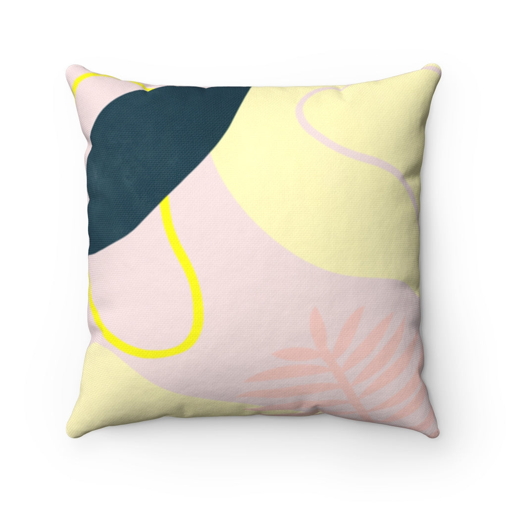 Summery Green Leaf Square Pillow Home Decoration Accents - 4 Sizes