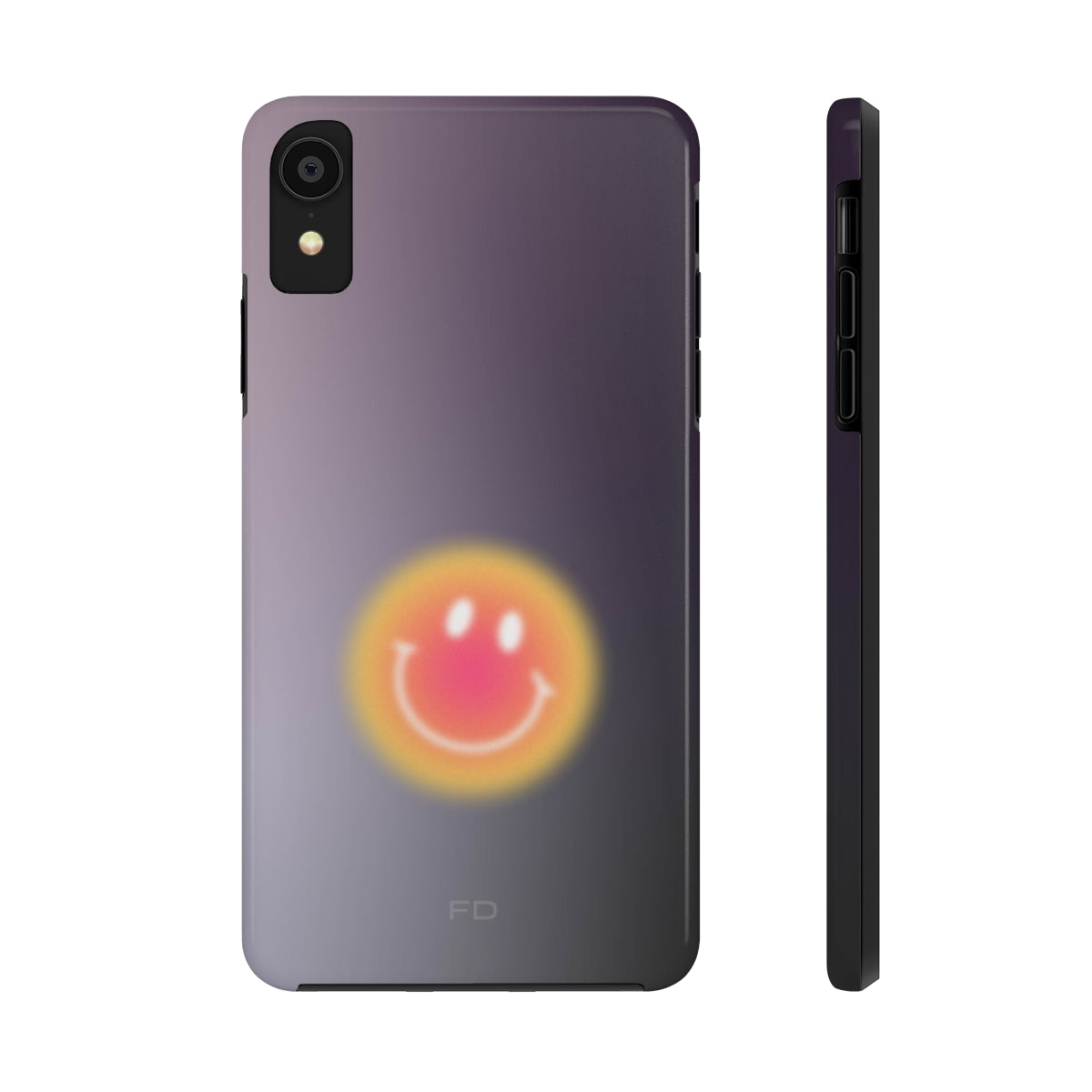 Happy Face Tough Case for iPhone Supports Wireless Charging
