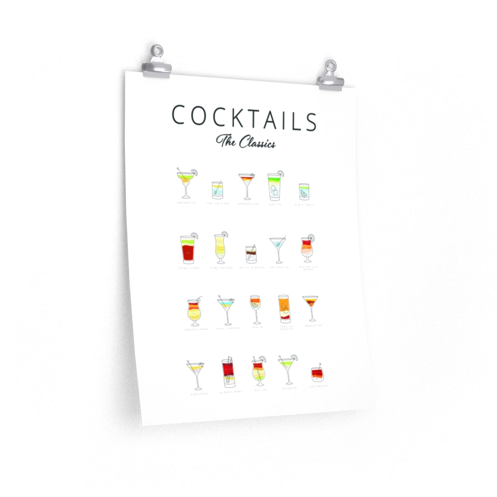 Cocktails Art Poster Decor