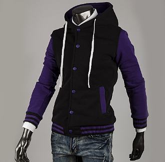 Hoodie with Contrasting Sleeves