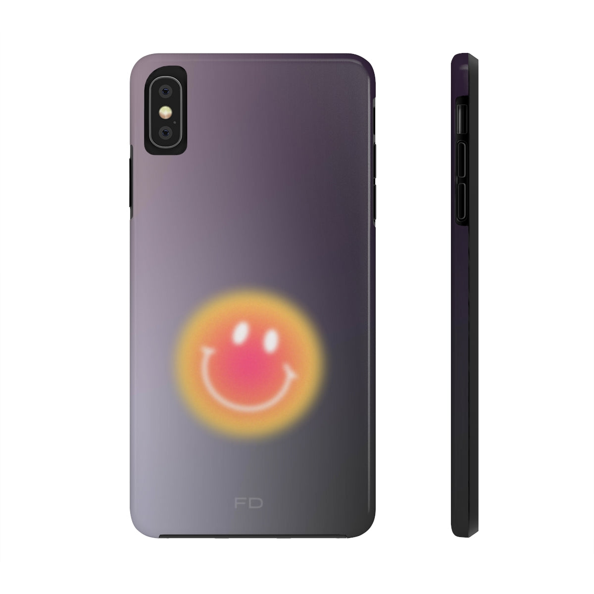 Happy Face Tough Case for iPhone Supports Wireless Charging