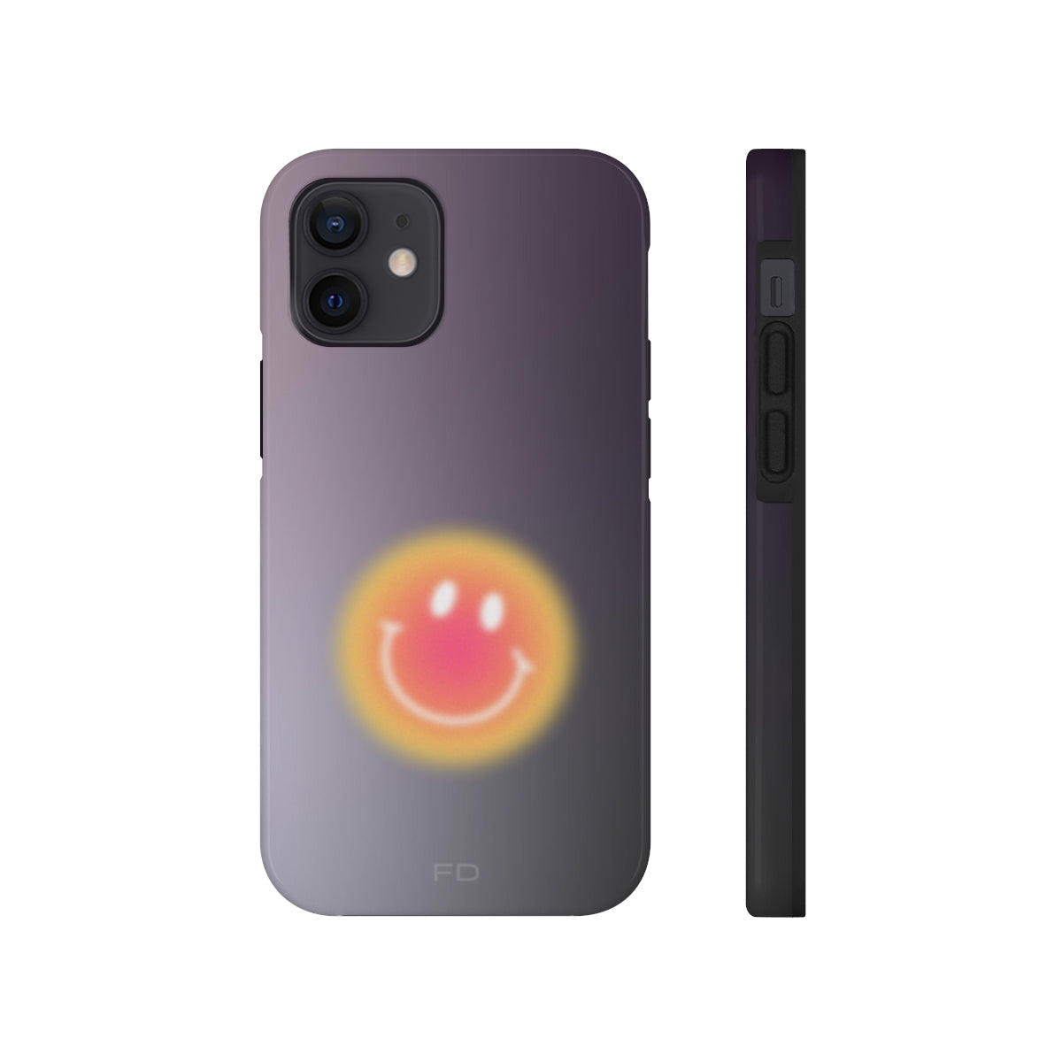 Happy Face Tough Case for iPhone Supports Wireless Charging
