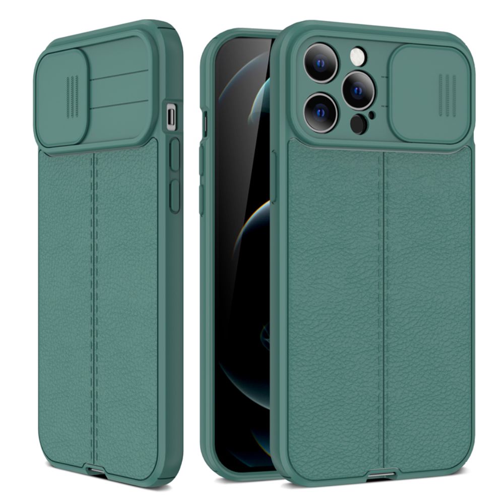 Lush Leather Protective Case with Camera Protector for iPhone