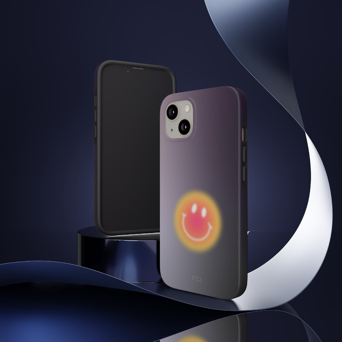Happy Face Tough Case for iPhone Supports Wireless Charging