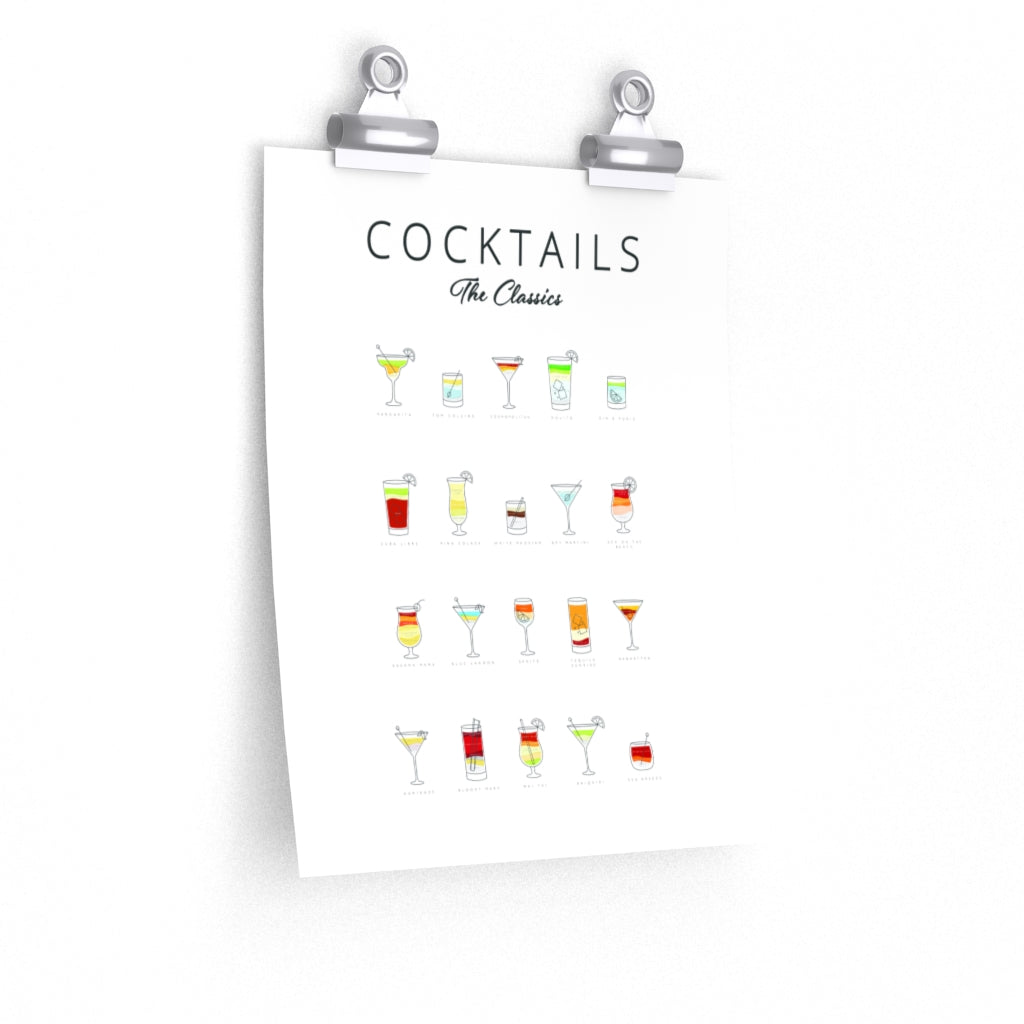 Cocktails Art Poster Decor