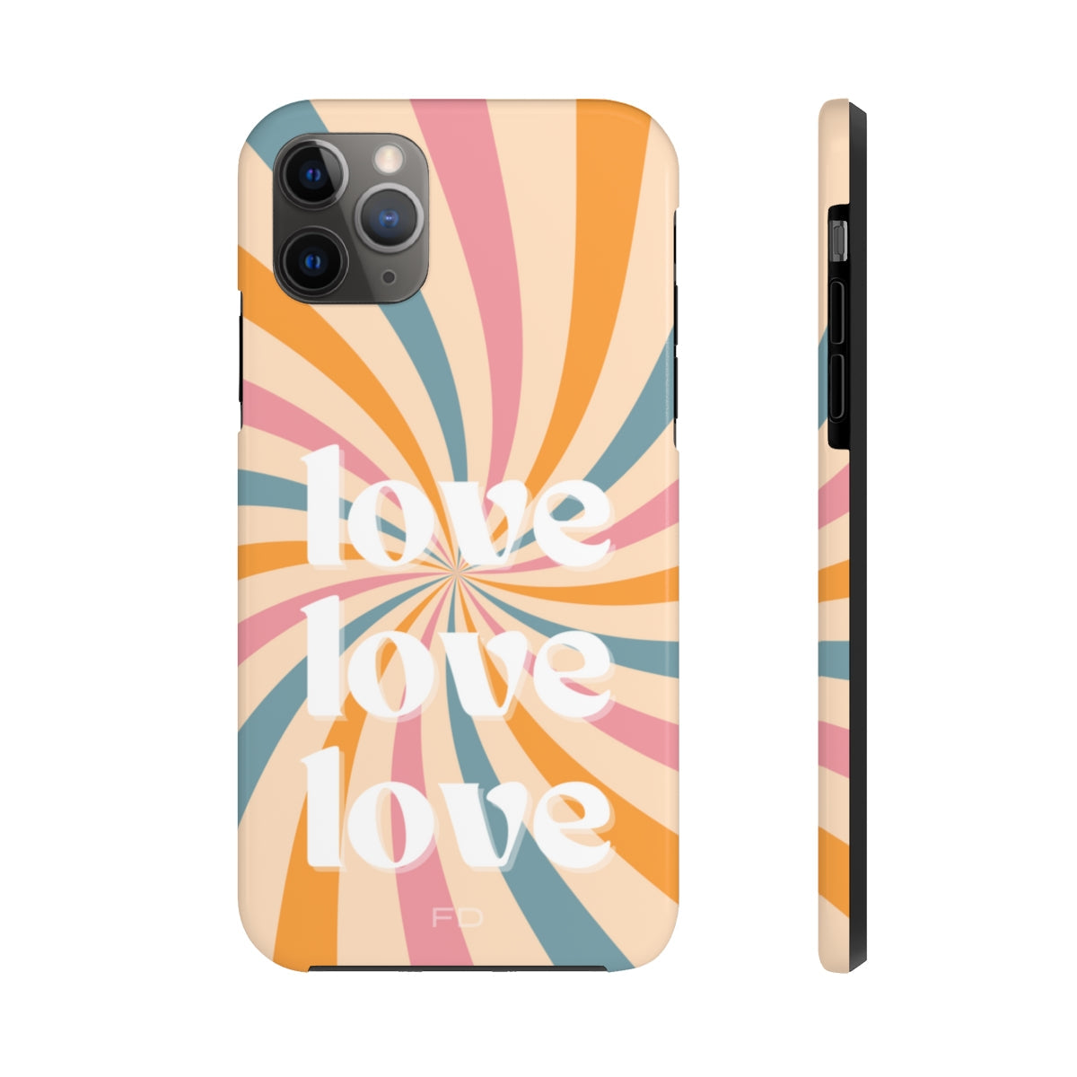 Love Retro Tough Case for iPhone with Wireless Charging