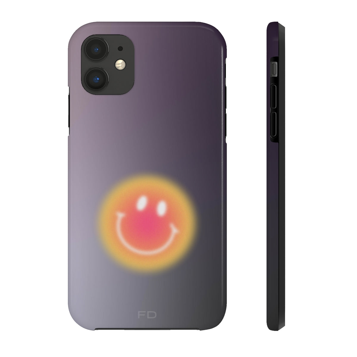 Happy Face Tough Case for iPhone Supports Wireless Charging