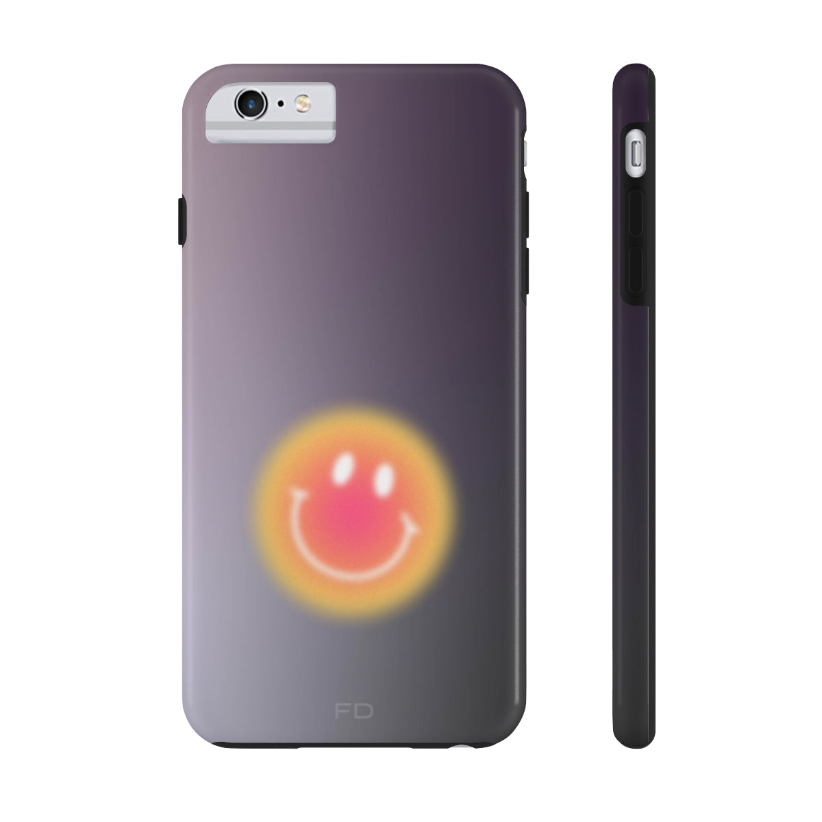 Happy Face Tough Case for iPhone Supports Wireless Charging