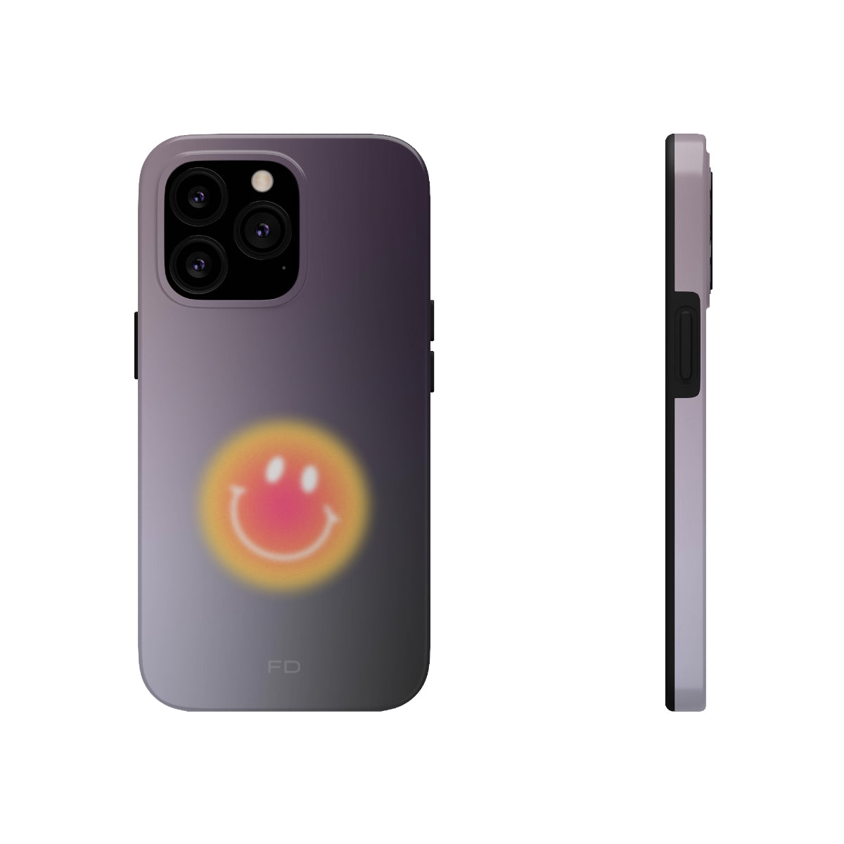 Happy Face Tough Case for iPhone Supports Wireless Charging