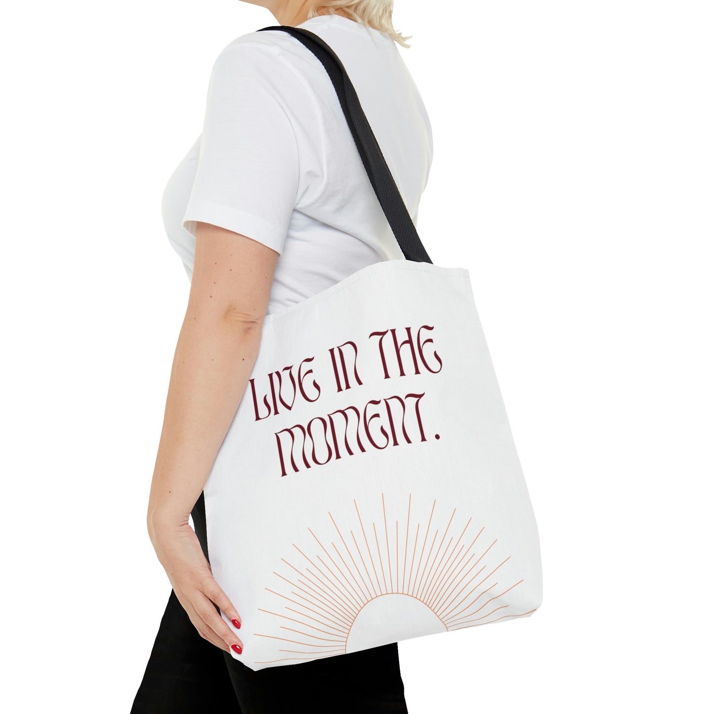 Live In The Moment Beach Shopper Tote Bag Medium