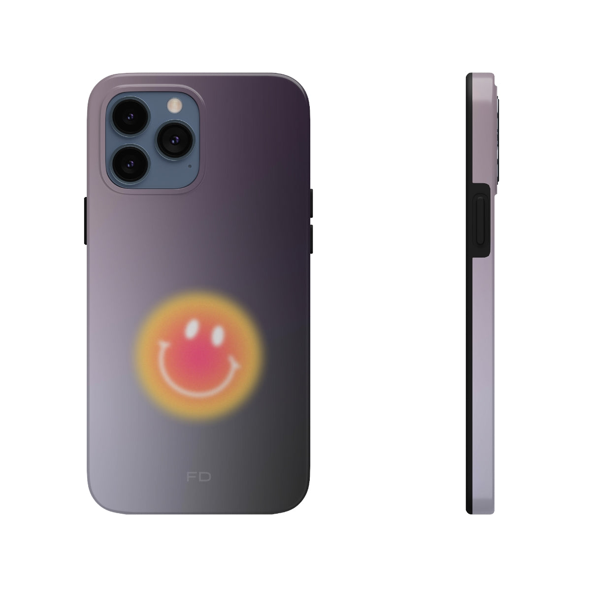 Happy Face Tough Case for iPhone Supports Wireless Charging