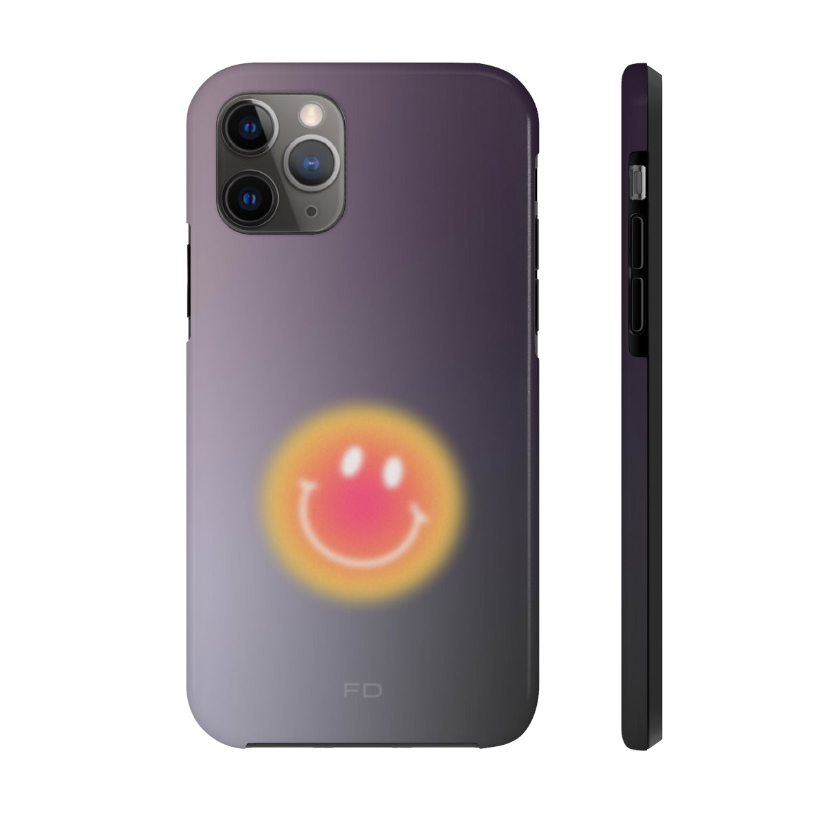 Happy Face Tough Case for iPhone Supports Wireless Charging