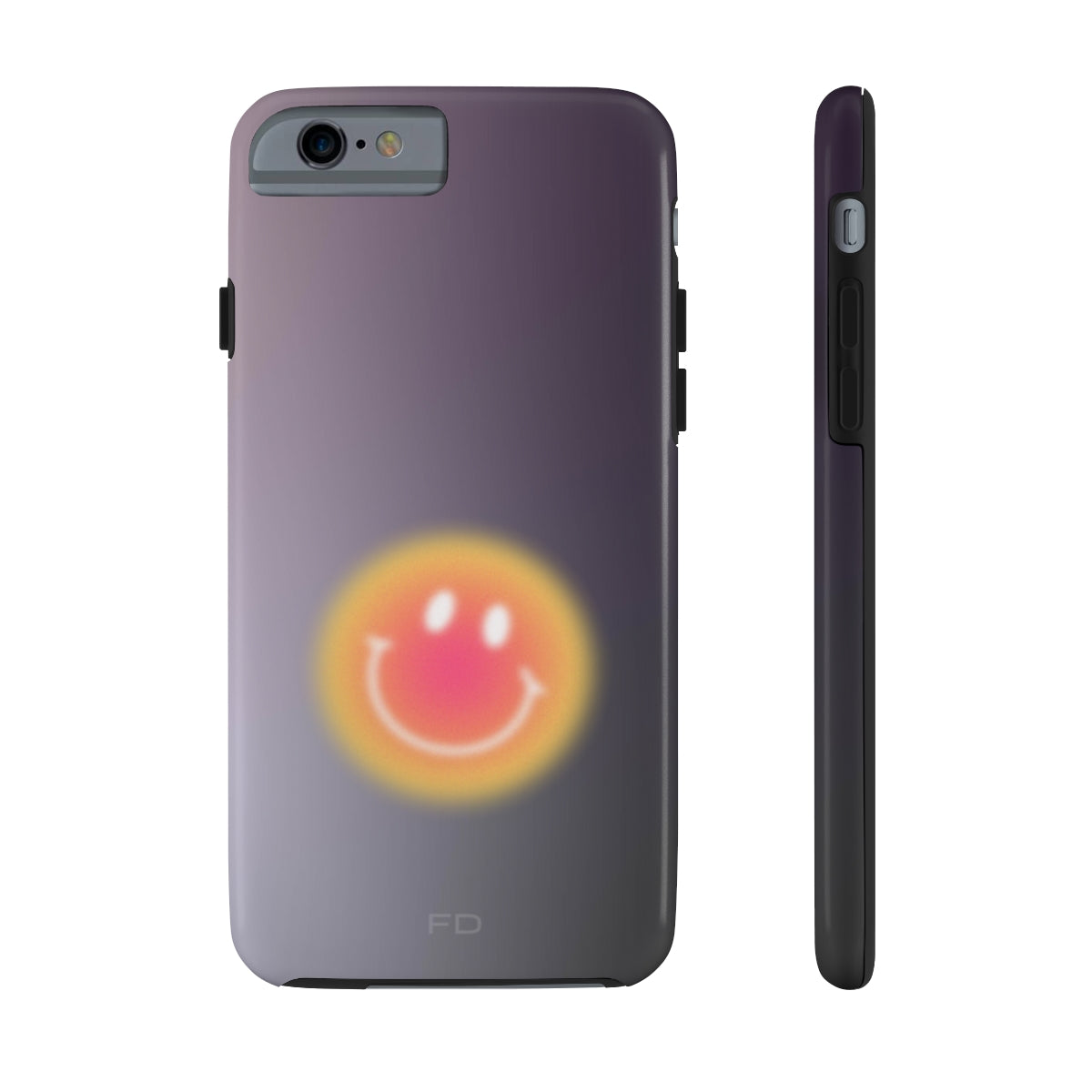 Happy Face Tough Case for iPhone Supports Wireless Charging