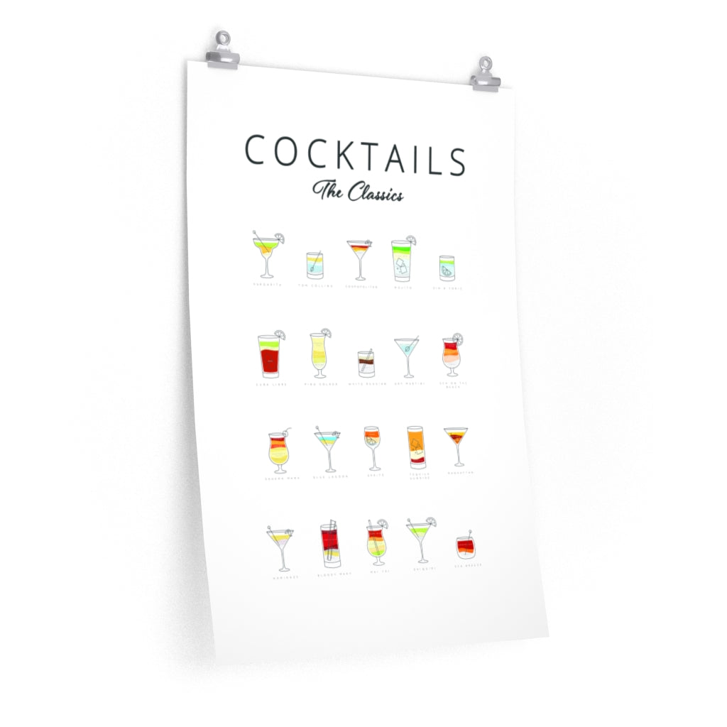 Cocktails Art Poster Decor