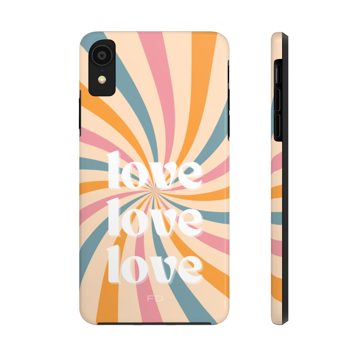 Love Retro Tough Case for iPhone with Wireless Charging