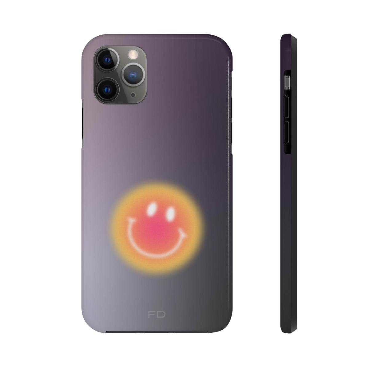 Happy Face Tough Case for iPhone Supports Wireless Charging
