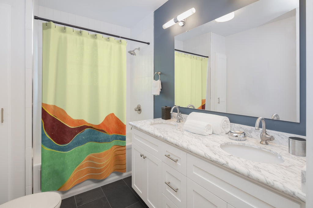 Yellow Toscana Landscape Shower Curtains