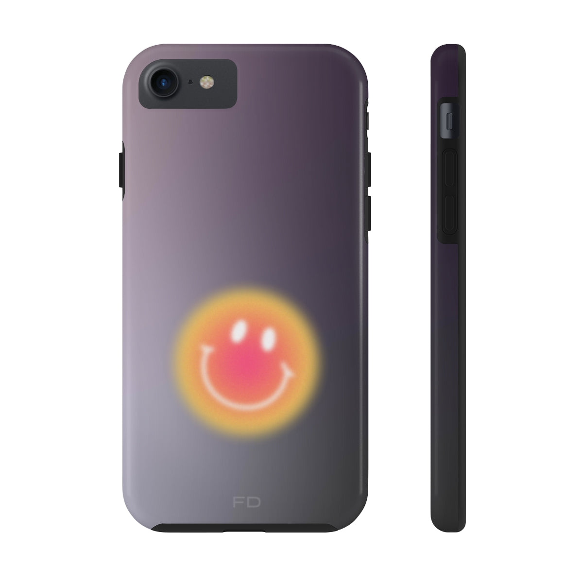 Happy Face Tough Case for iPhone Supports Wireless Charging