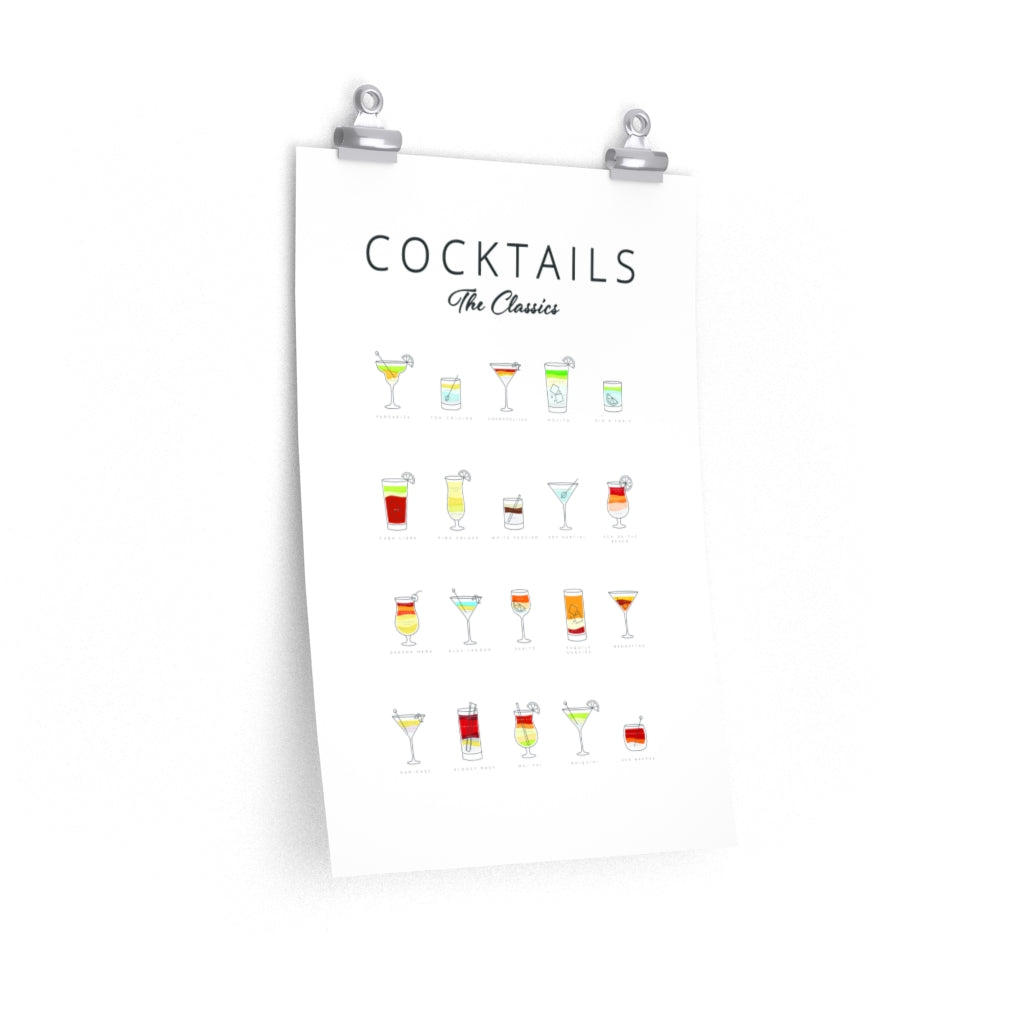 Cocktails Art Poster Decor