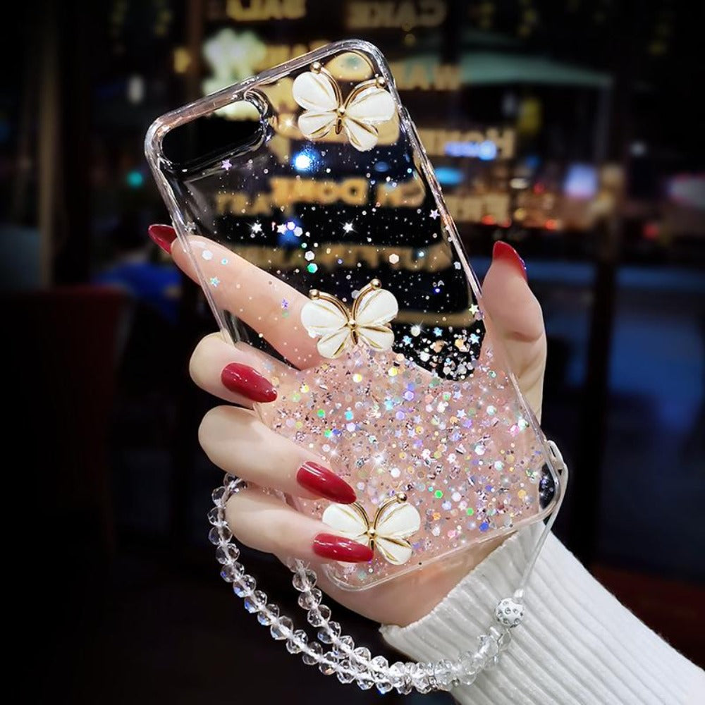 Glitter Butterly Theme Protective Case