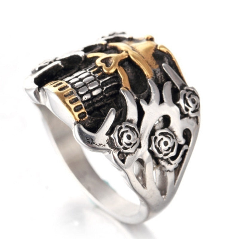 Two Tone Skull Ring