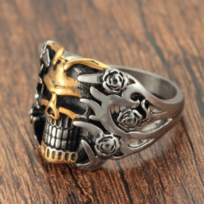 Two Tone Skull Ring