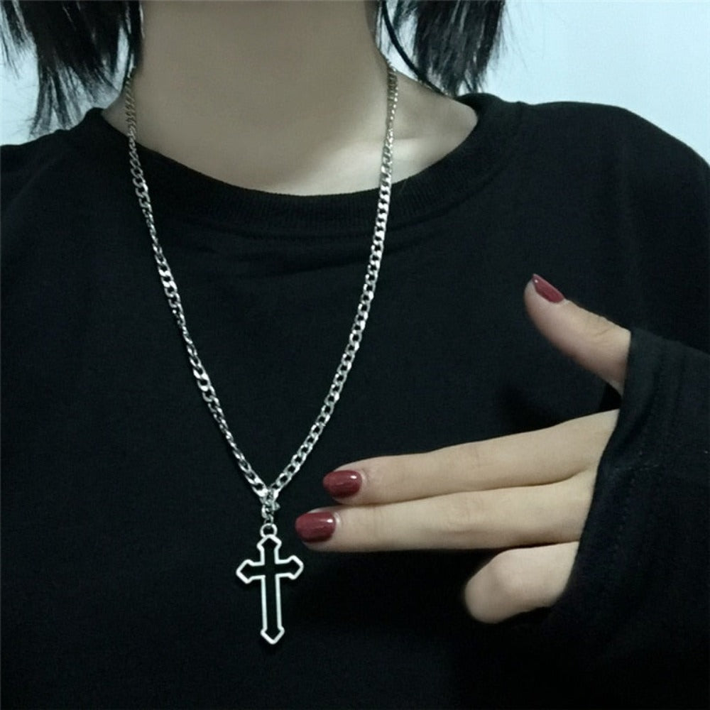 Womens Cross Theme Pendant Necklace