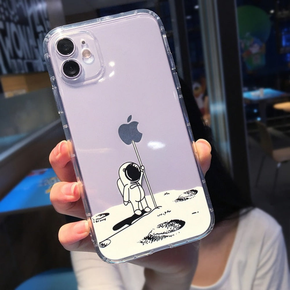 Cartoon Astronaut Theme Protective Case for iPhone