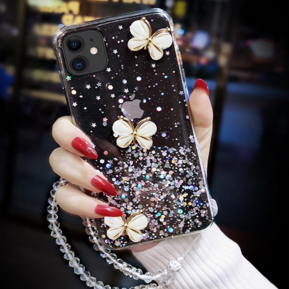 Glitter Butterly Theme Protective Case