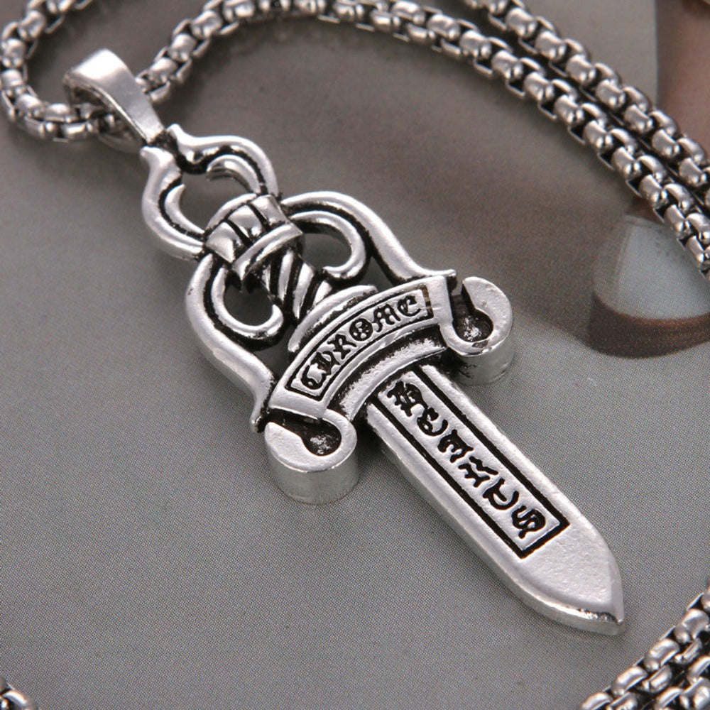 Mens Warrior Sword Necklace