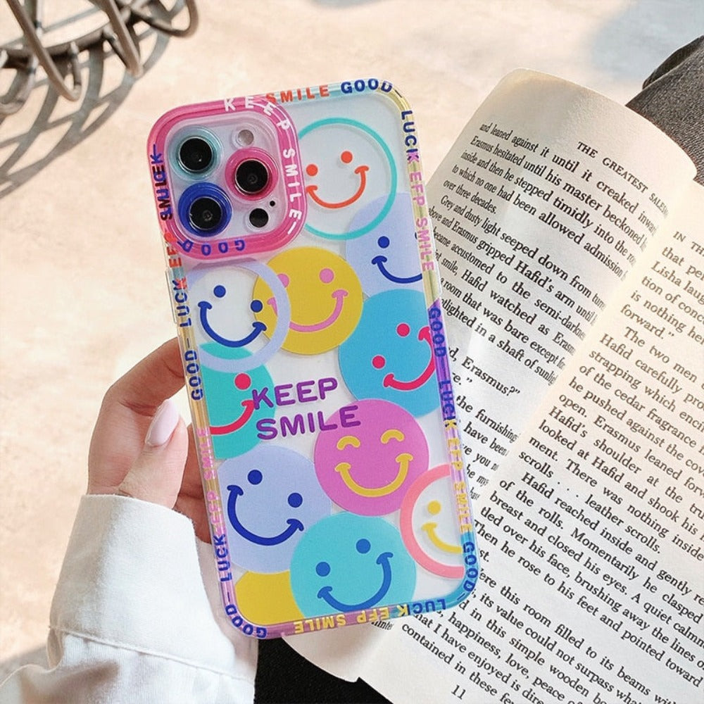 Cartoon Theme Happy Smile 360 Protective Case for iPhone