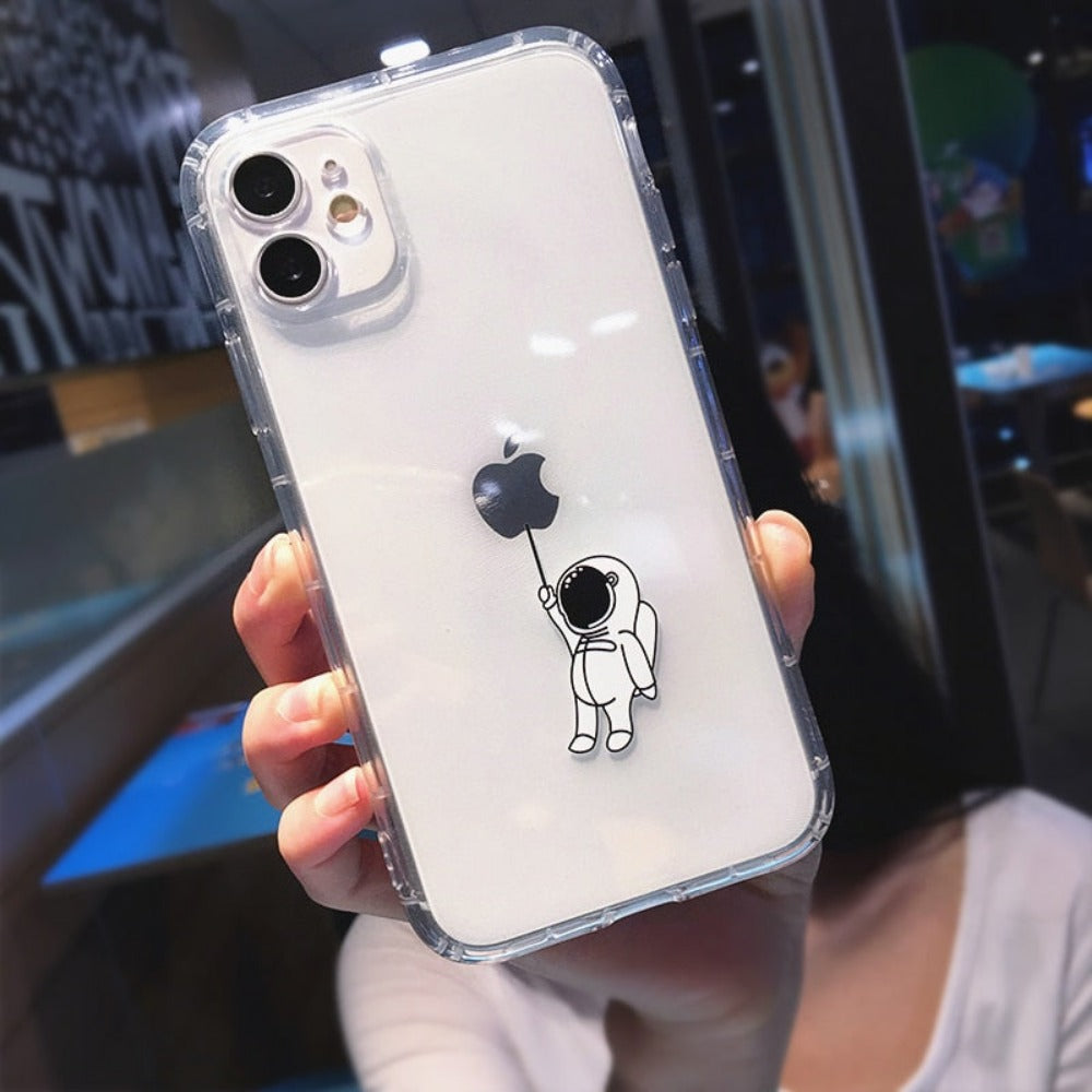 Cartoon Astronaut Theme Protective Case for iPhone