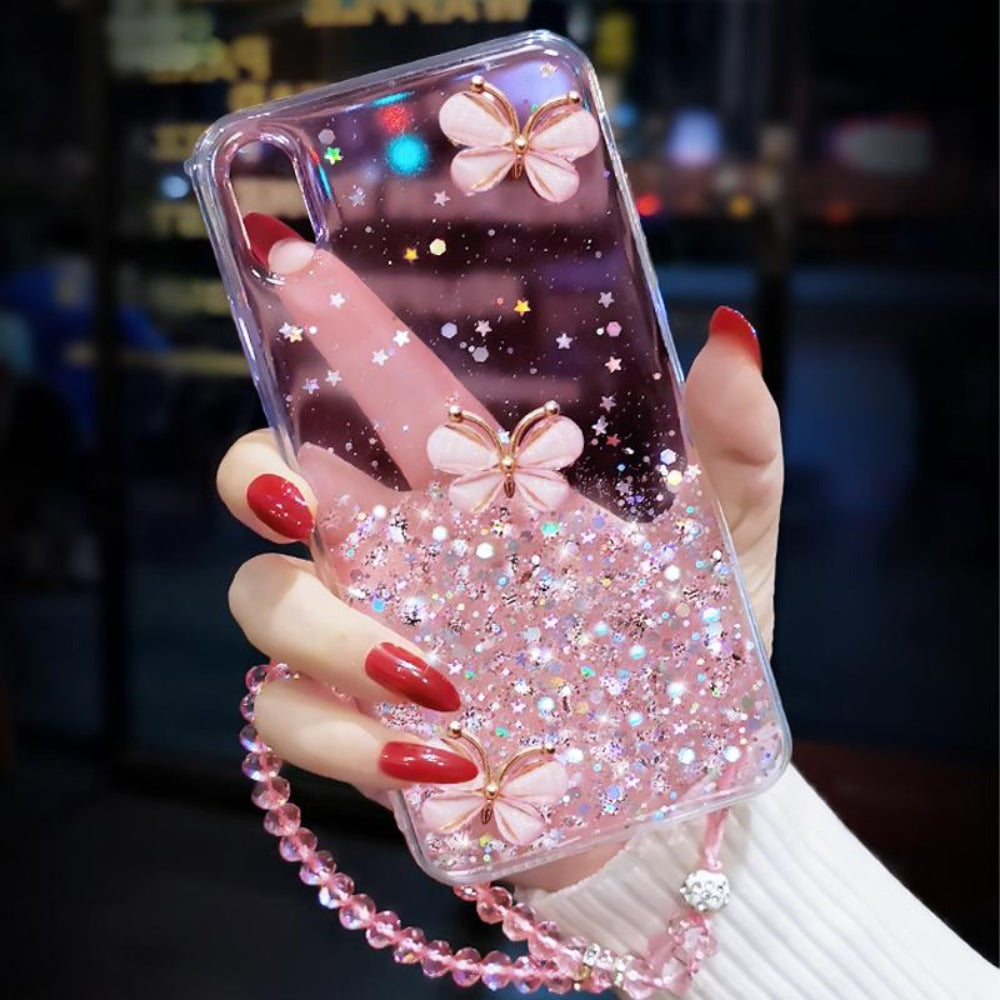 Glitter Butterly Theme Protective Case