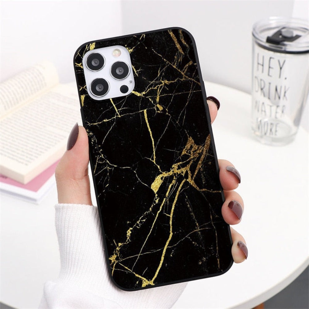Colorful Marble Theme Protective Case for iPhone