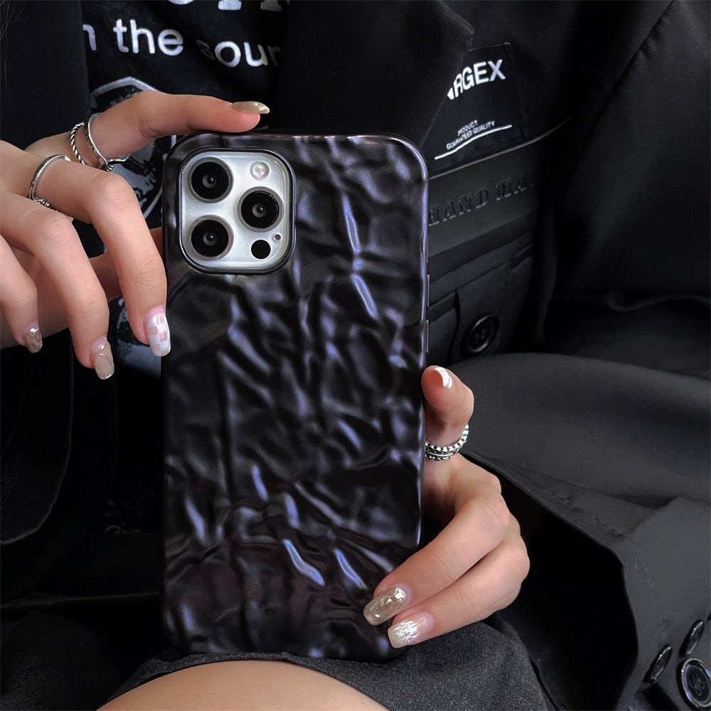 Matte Finish Wrinkled Protective Case for iPhone