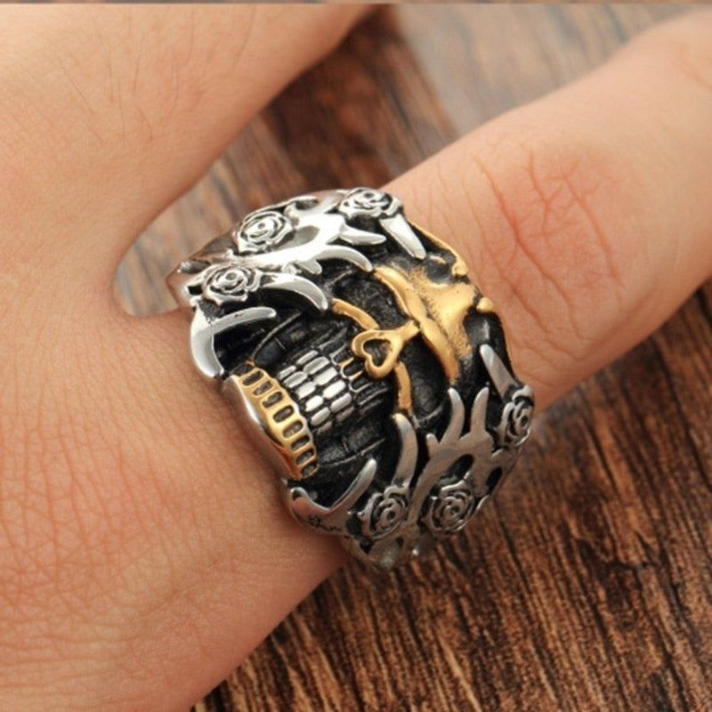 Two Tone Skull Ring
