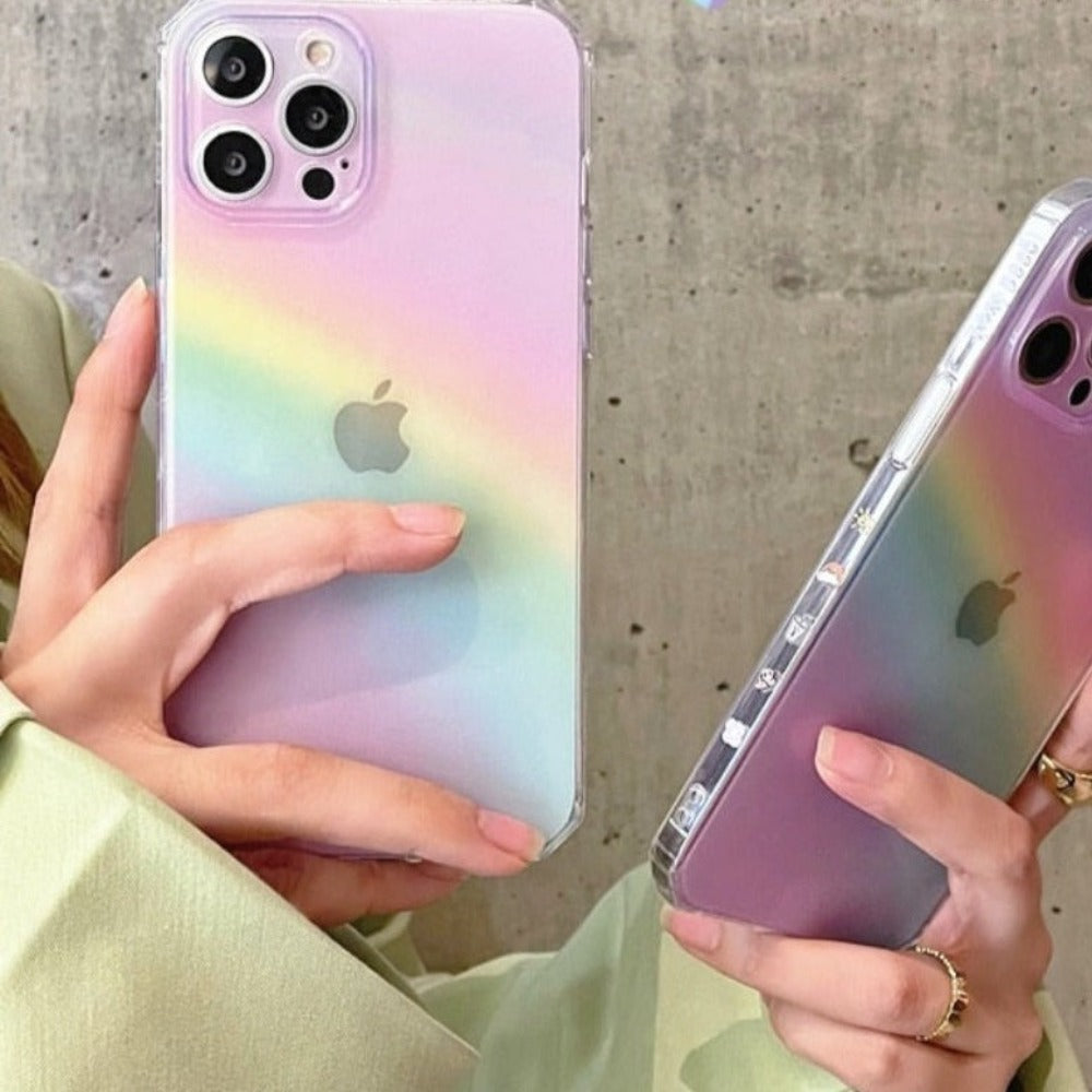 Pink Rainbow Theme Protective Case for iPhone