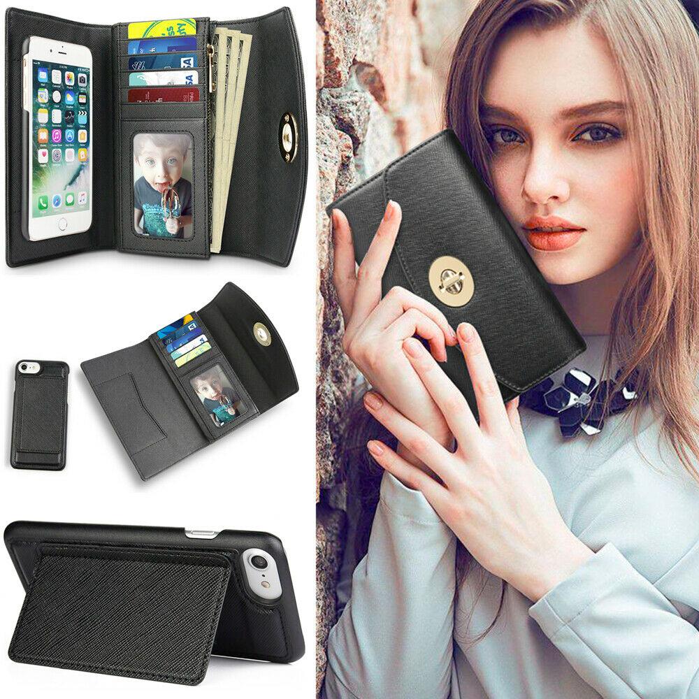 Luxury Vegan Leather Stand Case and Wallet for Phone