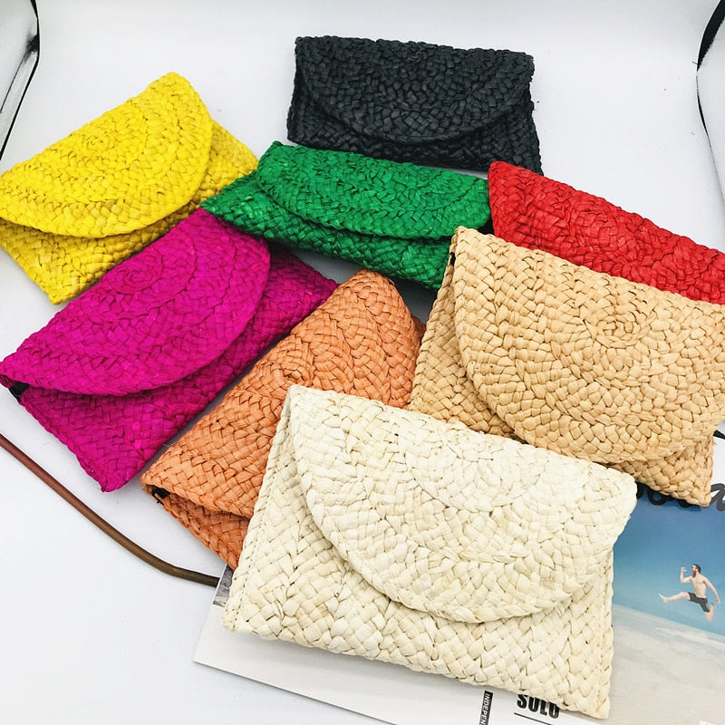 Mini Summer Straw Clutch Bag