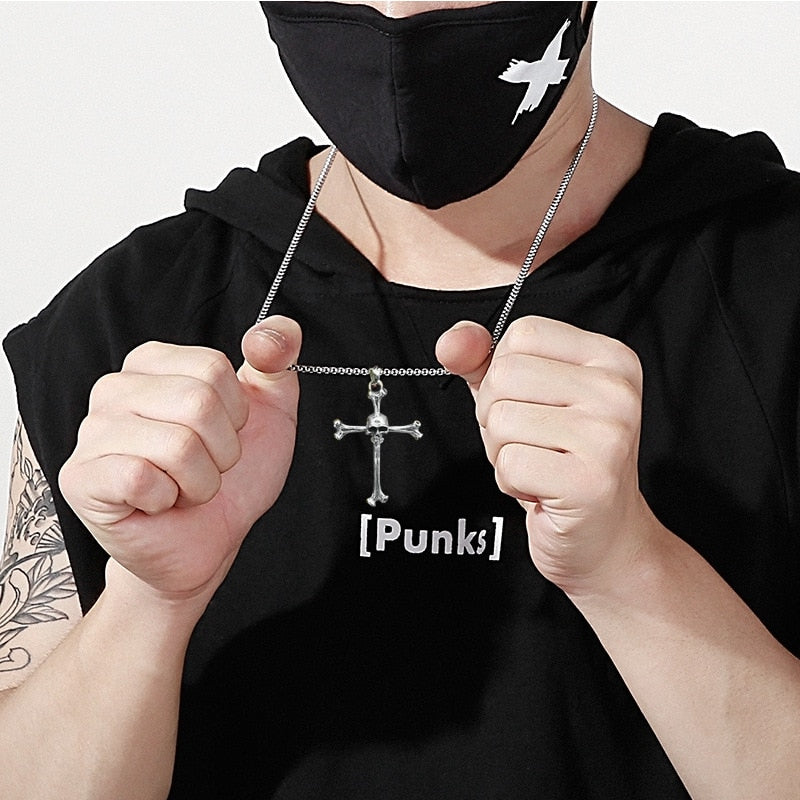 Skull On Cross Necklace
