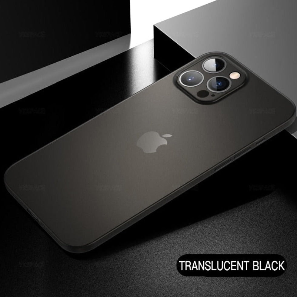 Ultra Thin 0.3mm Protective Matte Case for iPhone X to 14 series