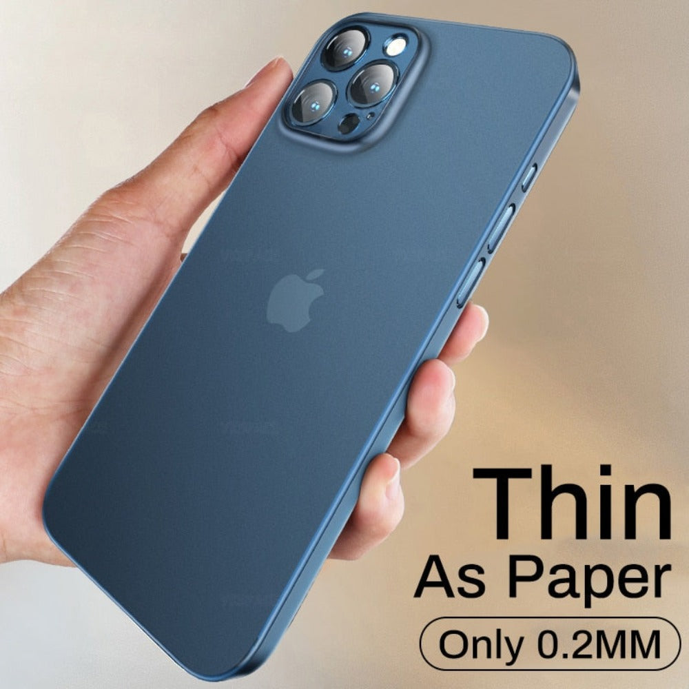 Ultra Thin 0.3mm Protective Matte Case for iPhone X to 14 series