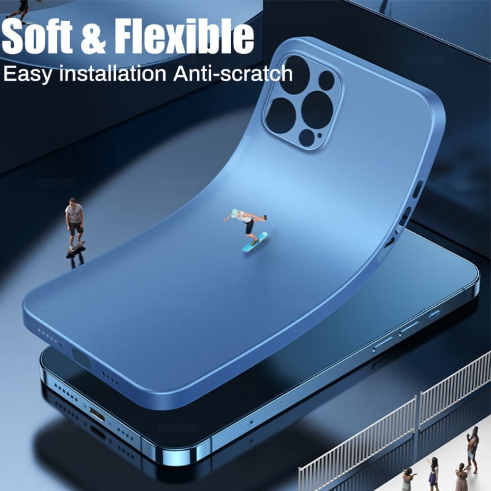 Ultra Thin 0.3mm Protective Matte Case for iPhone X to 14 series
