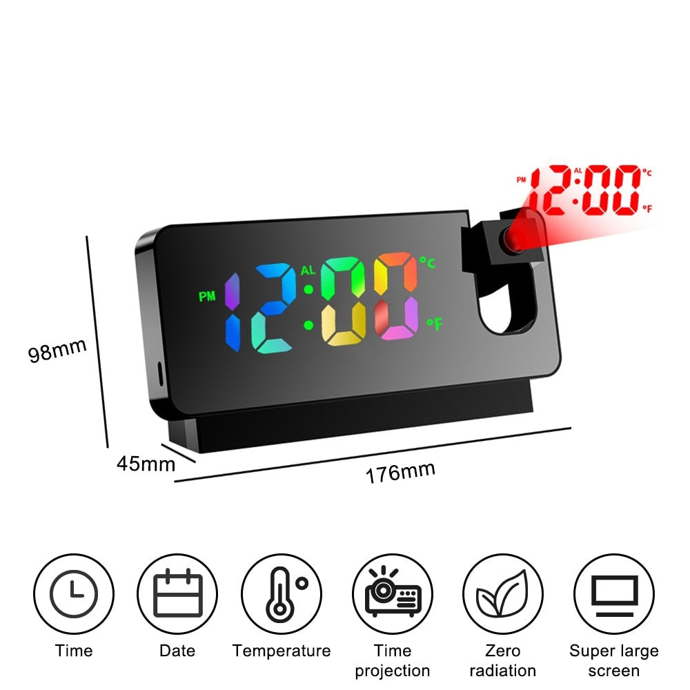 Adjustable LED Digital Projection Alarm Clock