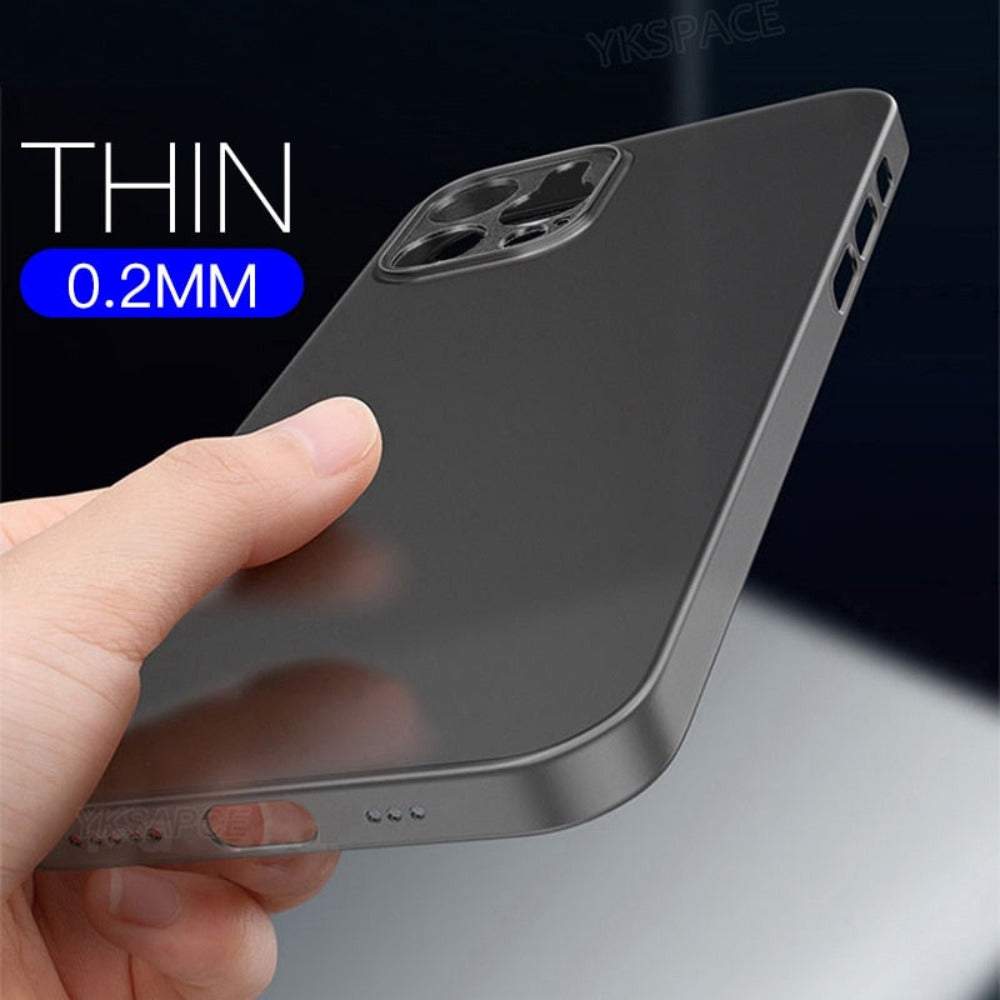 Ultra Thin 0.3mm Protective Matte Case for iPhone X to 14 series