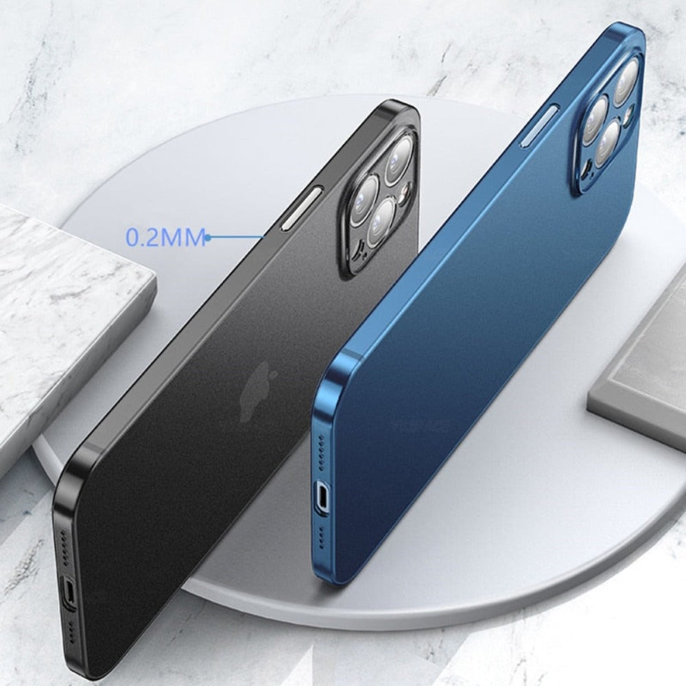 Ultra Thin 0.3mm Protective Matte Case for iPhone X to 14 series