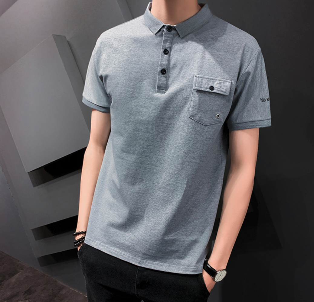 Mens Short Sleeve Polo Shirt with Pocket