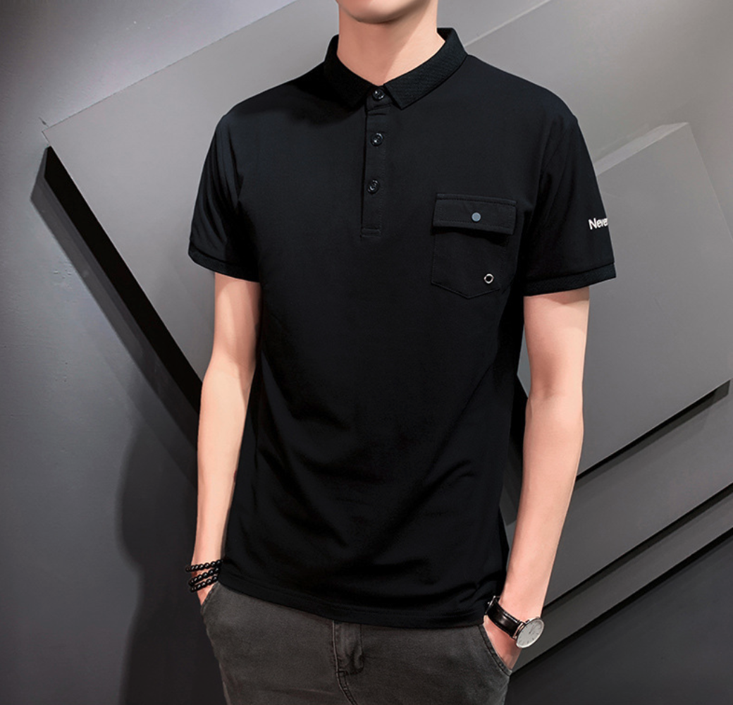 Mens Short Sleeve Polo Shirt with Pocket