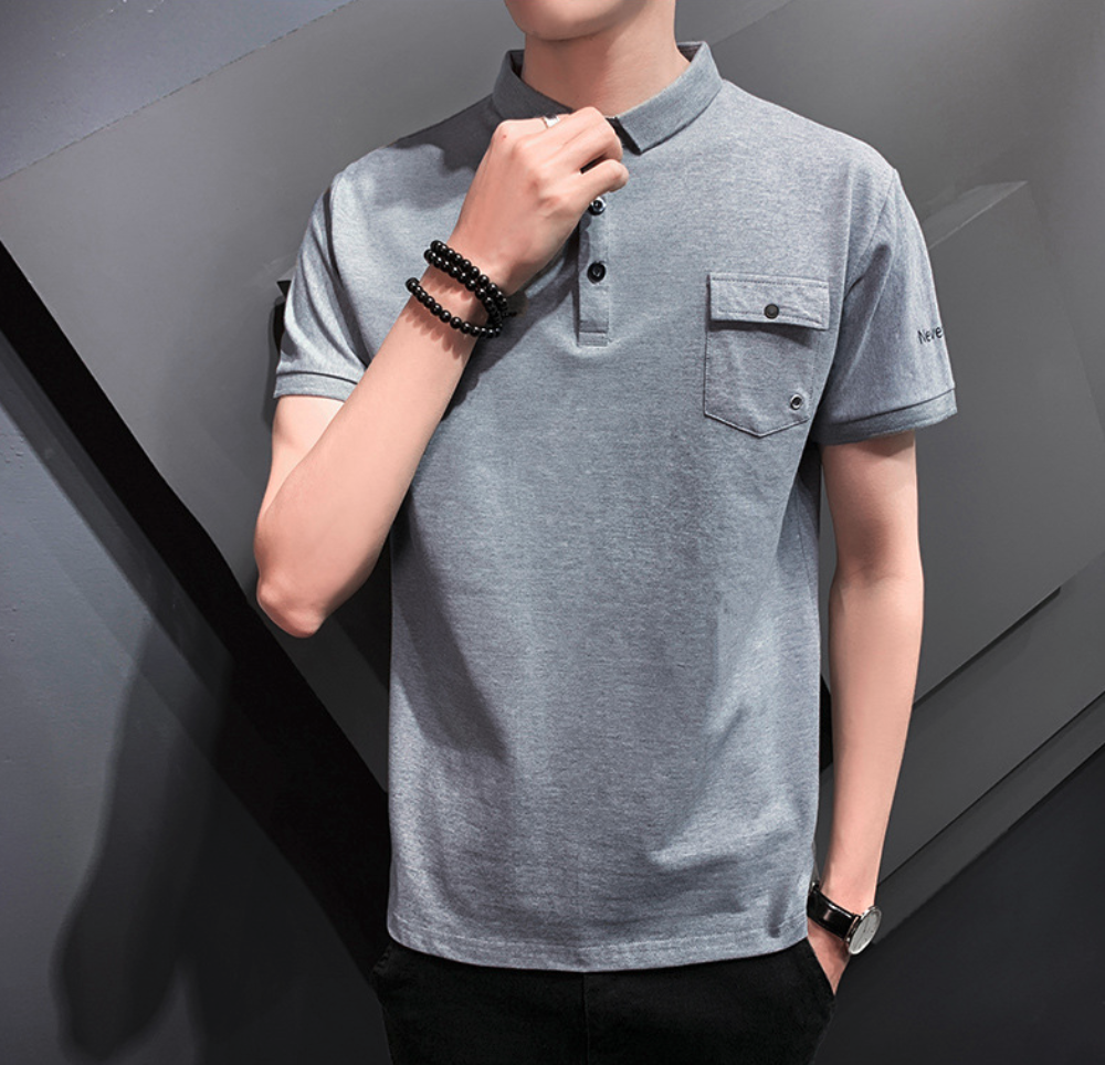 Mens Short Sleeve Polo Shirt with Pocket
