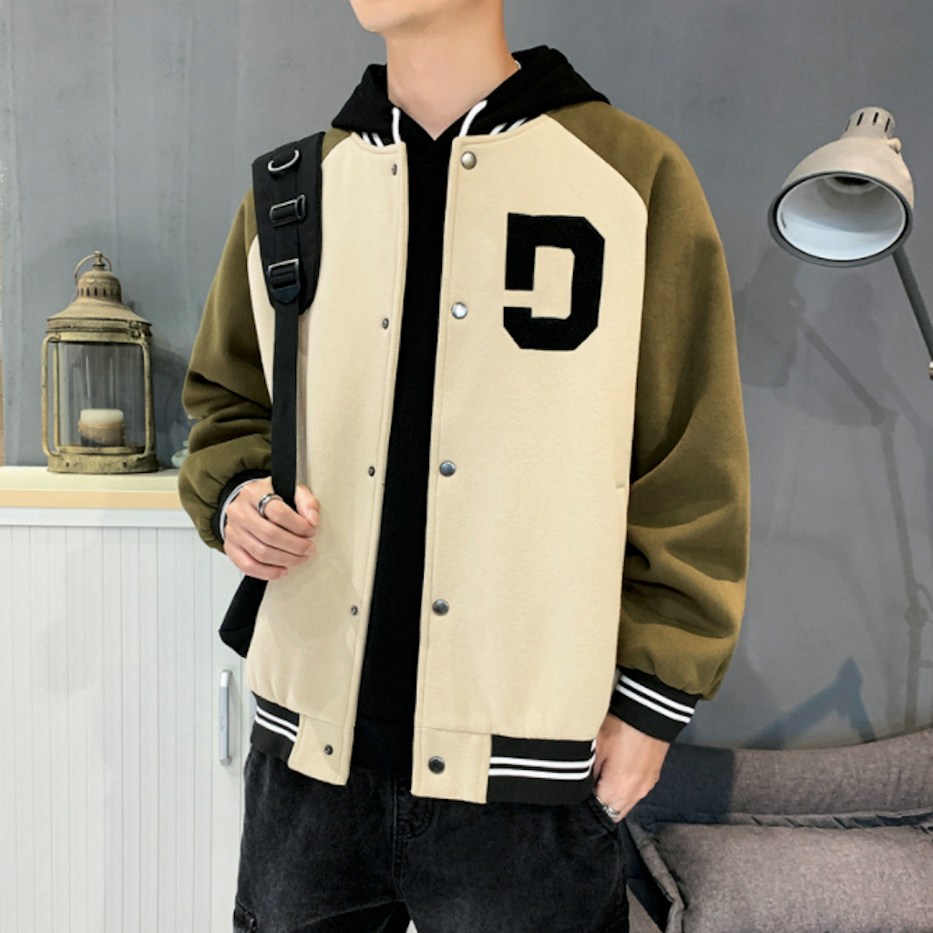 Mens Two Tones Letterman Jacket